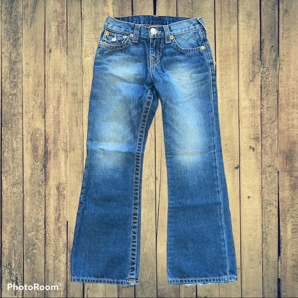 True Religion Girls Size 7 Denim Bootcut Jeans